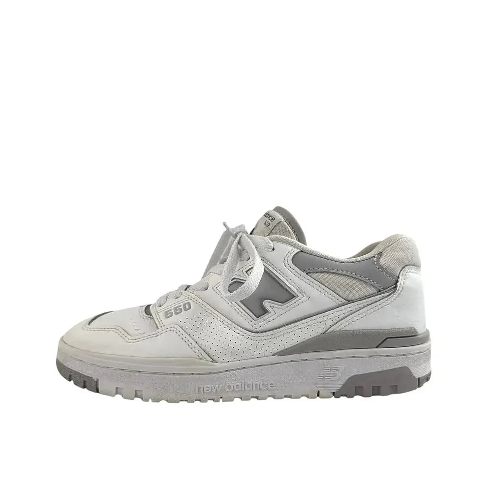 New Balance 550 Rain Cloud Men's White Gray Low Top Sneakers Shoes M-7 W-8.5